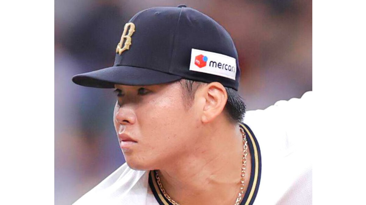 オリックス】メルカリとキャップ広告スポンサー契約を更新 帽子の左側