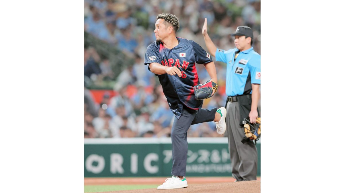 西武】OBの中島宏之氏が始球式に登板「ストライクが入ってよかった