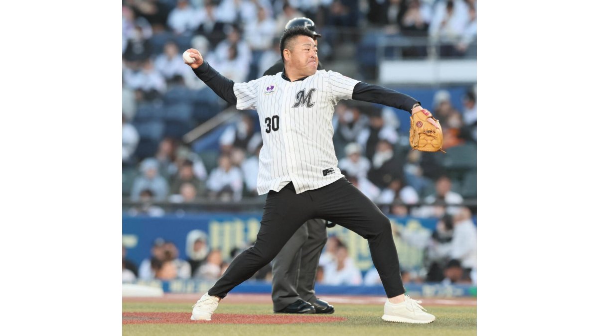 ロッテ】「幕張の防波堤」小林雅英氏、現役時代と同じフォーム！強風の