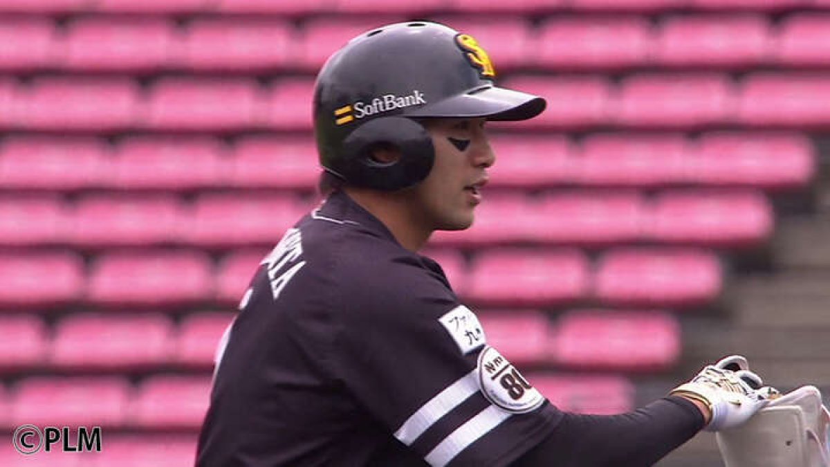 福岡ソフトバンク柳田悠岐が21試合連続安打 初回の適時二塁打で