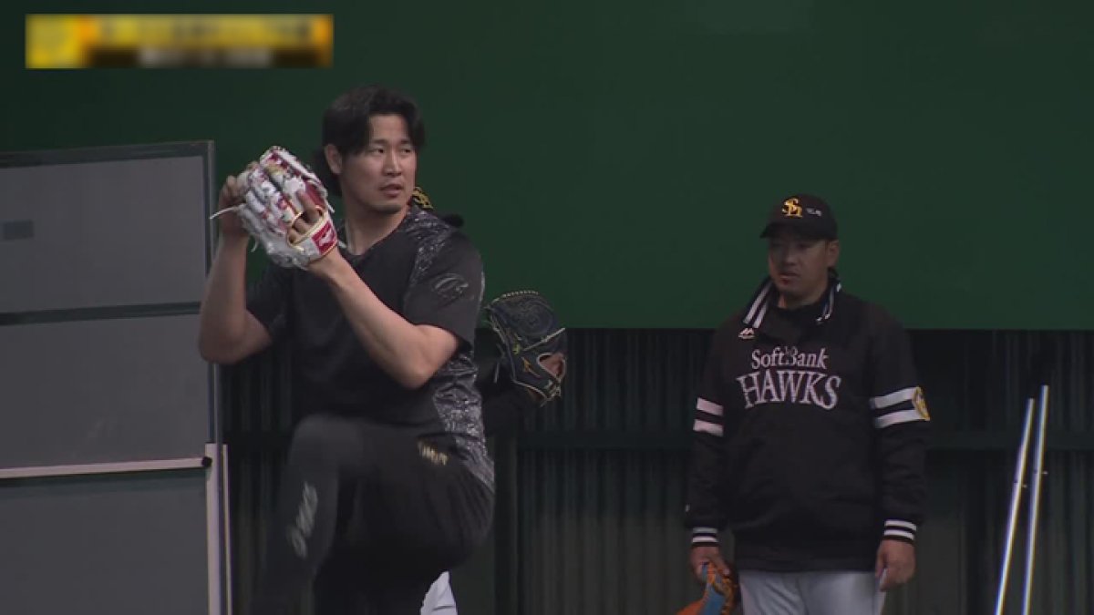 キャンプ動画】侍ジャパン選出の杉山一樹がブルペン投球【福岡