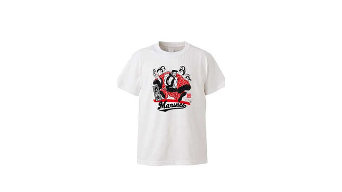 千葉ロッテが21日から石川歩応援Tシャツを販売。石川五右衛門イメージ