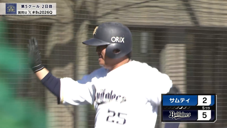 【春季キャンプ】バファローズ・内藤鵬 練習試合でレフトへ勝ち越しの3ランHRを放ちアピール!! 2026年2月18日 オリックス・バファローズ