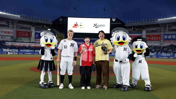 TBS系列「アッコとジャンボ」から和田アキ子さんが始球式に挑戦！