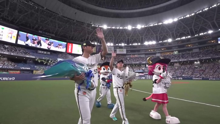 【引退セレモニー】現役生活に幕を閉じるバファローズ・山田修義・西野真弘の引退セレモニー 2026年9月26日 オリックス・バファローズ